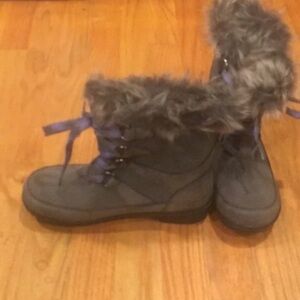 Black Winter Boots with Fur Lining